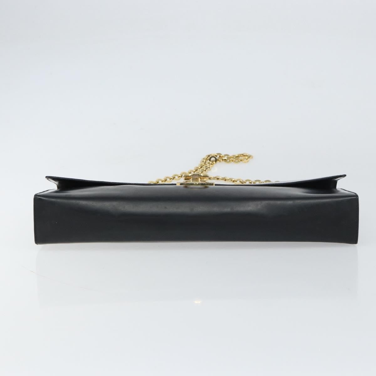 Salvatore Ferragamo Gancini Chain Shoulder bag Leather, BLACK, LEATHER, Shoulder bag