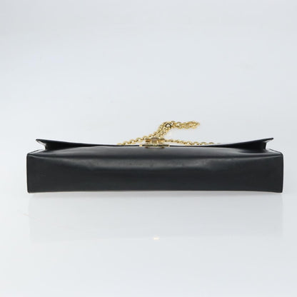 Salvatore Ferragamo Gancini Chain Shoulder bag Leather, BLACK, LEATHER, Shoulder bag