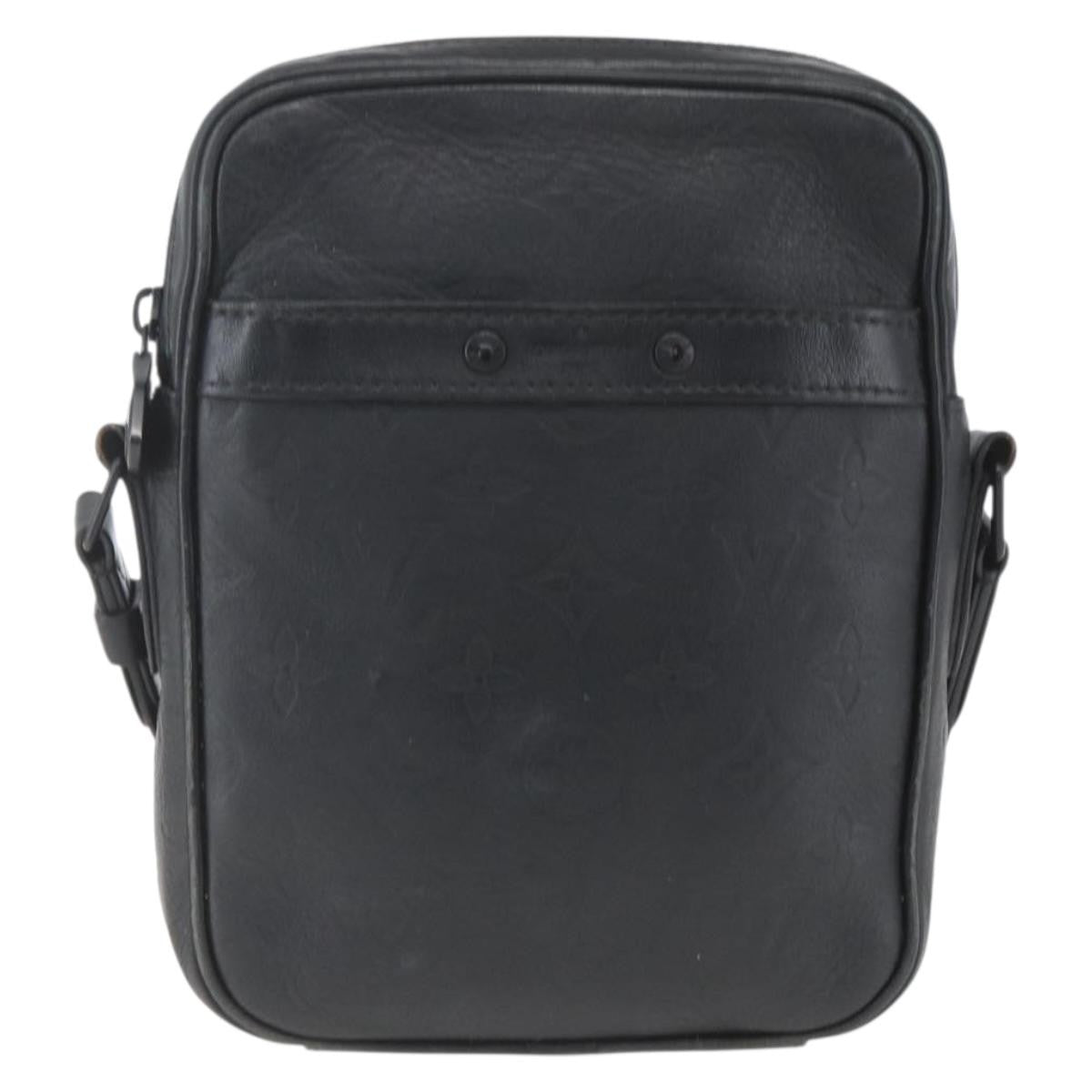 Louis Vuitton Danube Handbag Monogram Shadow Leather, BLACK, LEATHER, Shoulder bag