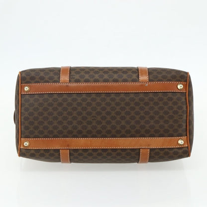 Celine Vintage Macadam Boston bag Canvas and Leather, Brown, Canvas, Travel Bag