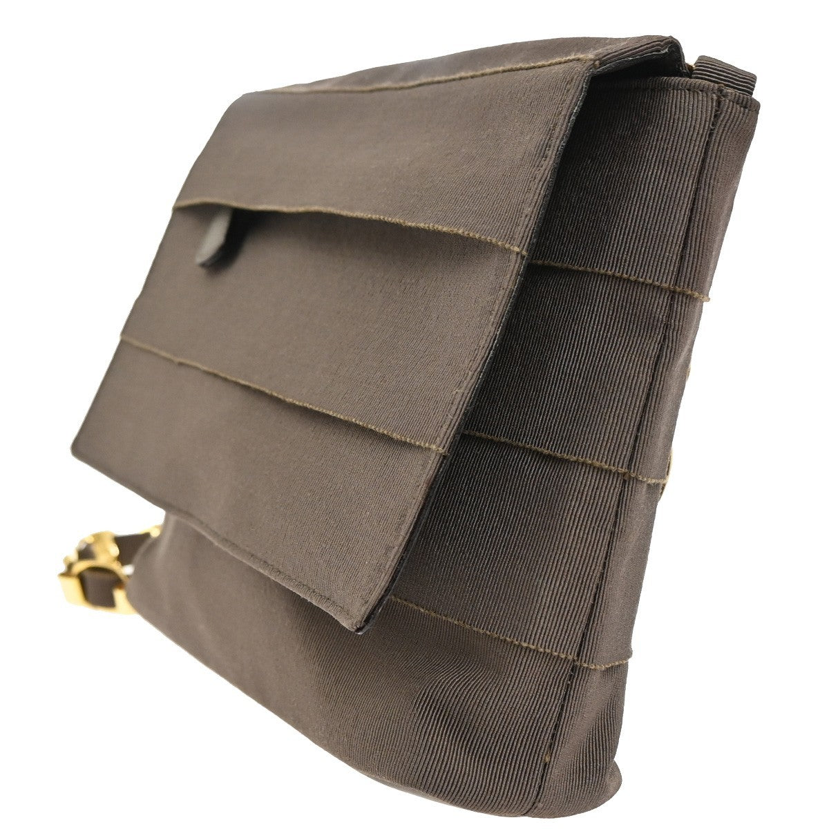 Salvatore Ferragamo Vala Shoulder Bag Canvas, Brown, Canvas, Shoulder Bag