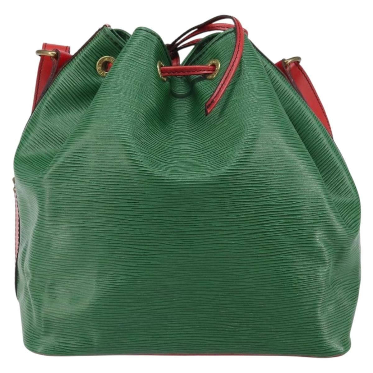 Louis Vuitton Bicolor Petit Noe Handbag Epi Leather, GREEN, LEATHER, Shoulder bag