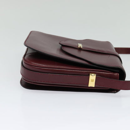 Bally Vintage Shoulder Bag Leather, BURGUNDY, LEATHER, Shoulder bag
