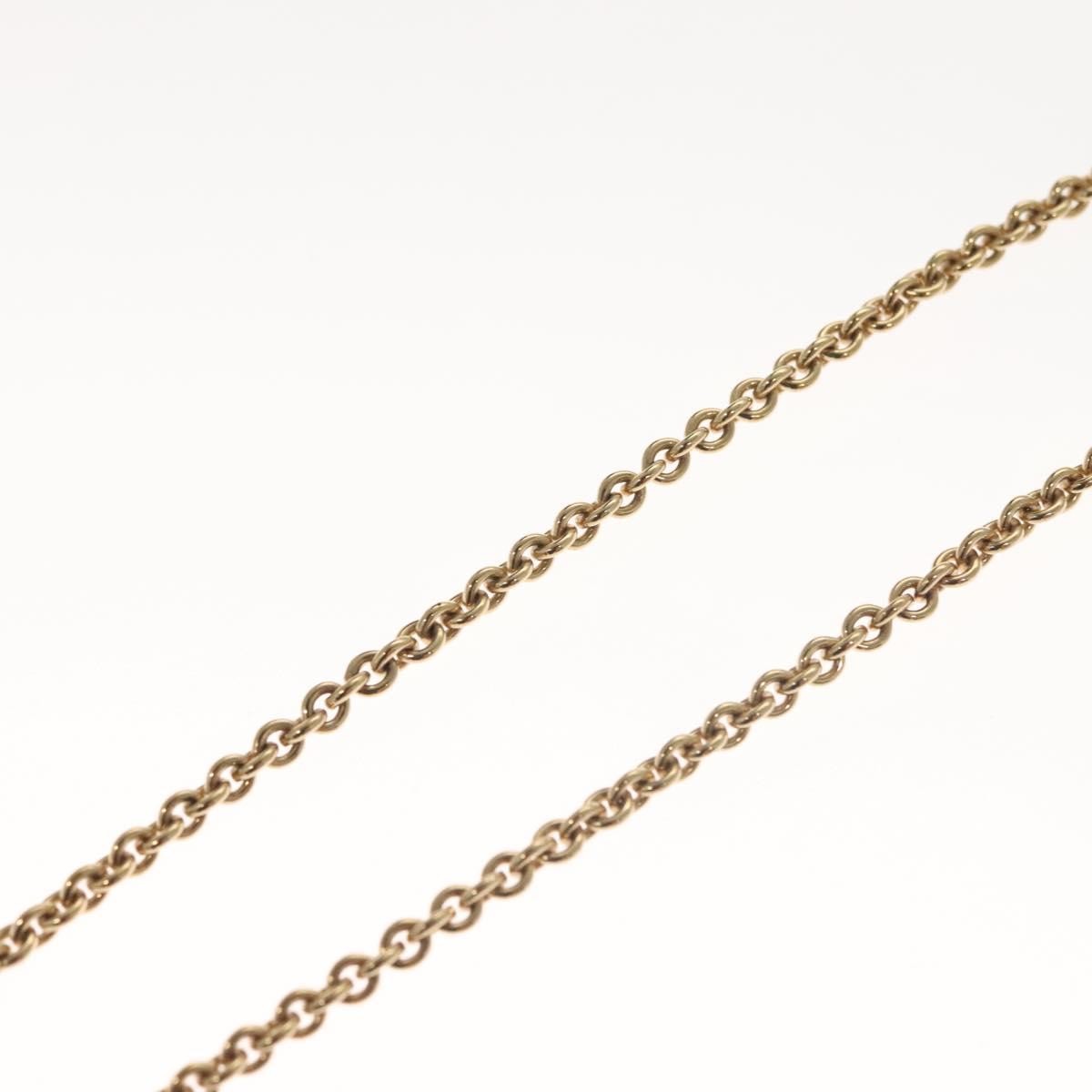 Christian Dior Logo Necklace Crystal Embellished Metal, GOLD, METAL, Necklace