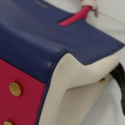Saint Laurent Multicolor Rive Gauche Cabas Leather, BLUE, LEATHER, Handbag