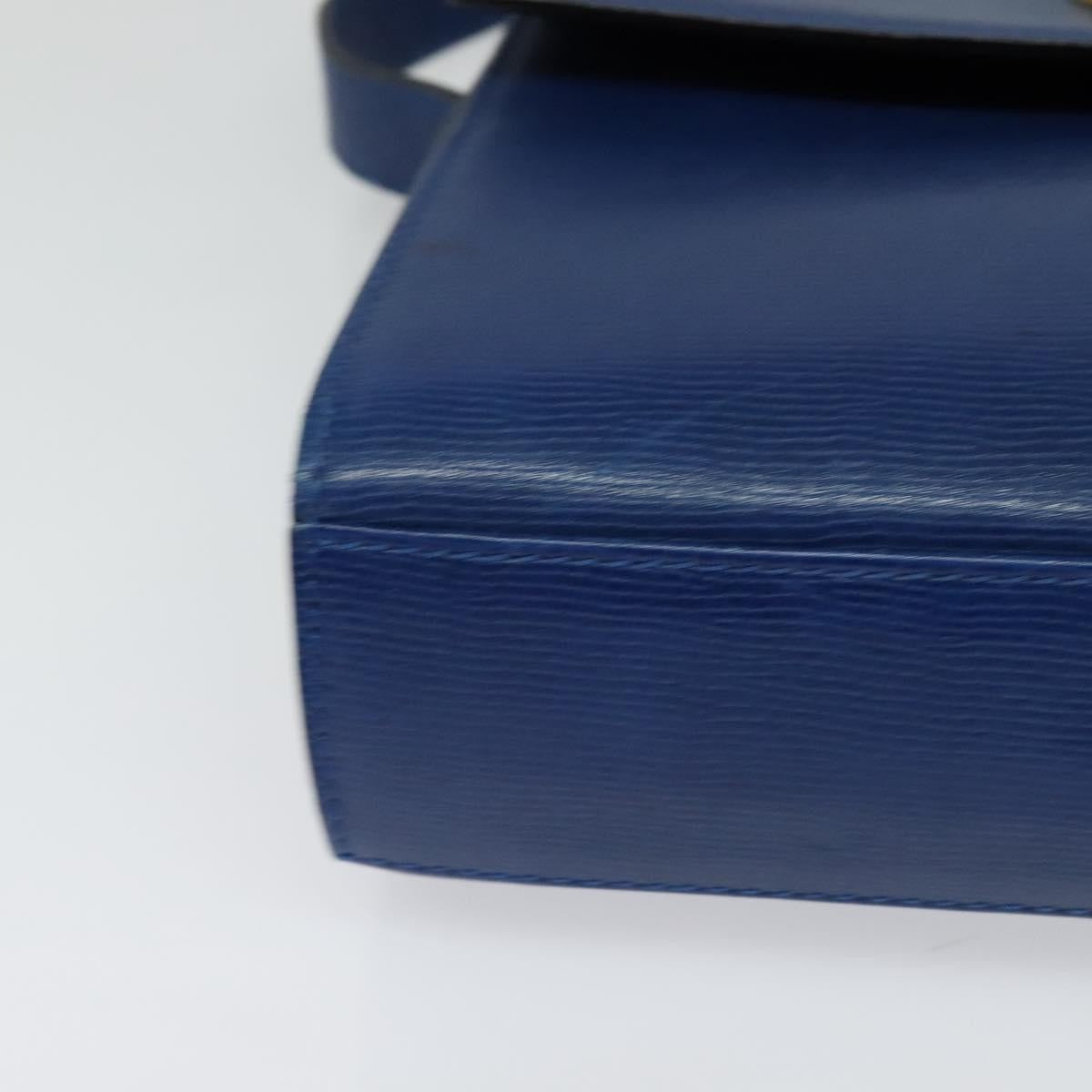 Celine Circle logo Leather, BLUE, LEATHER, Handbag