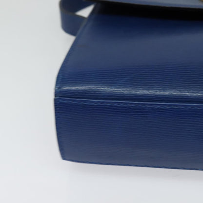 Celine Circle logo Leather, BLUE, LEATHER, Handbag