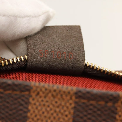 Louis Vuitton Trousse Make Up Bag Damier, BROWN, CANVAS, Clutche & pouche