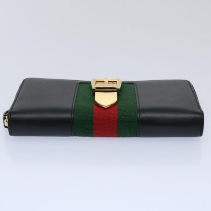 Gucci Sylvie Continental Wallet Leather, BLACK, LEATHER, Wallets