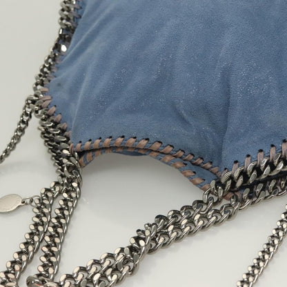 Stella McCartney Falabella Fold Over Crossbody Bag Suede, BLUE, SUEDE, Shoulder bag