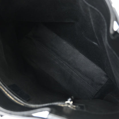 Gucci Belted Bucket Tote GG Canvas with Leather, Black, Canvas, Tote Bag