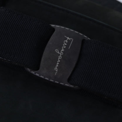 Salvatore Ferragamo Vara Bow Top Handle Bucket Bag Suede, NAVY, SUEDE, Handbag