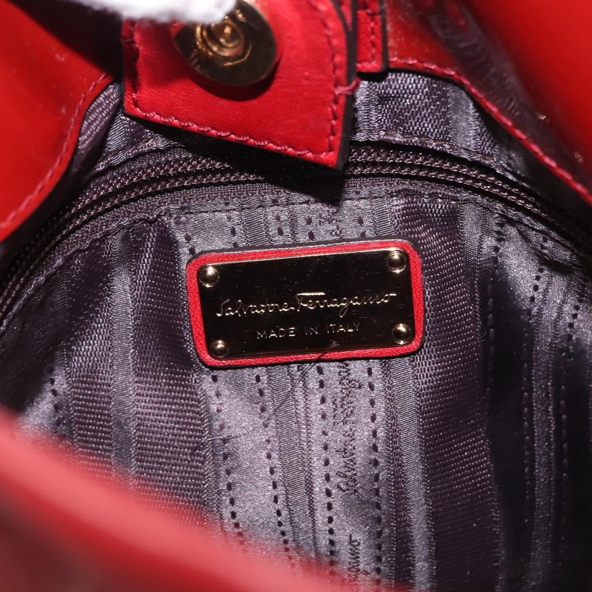Salvatore Ferragamo Vala tote Leather, RED, LEATHER, Tote bag