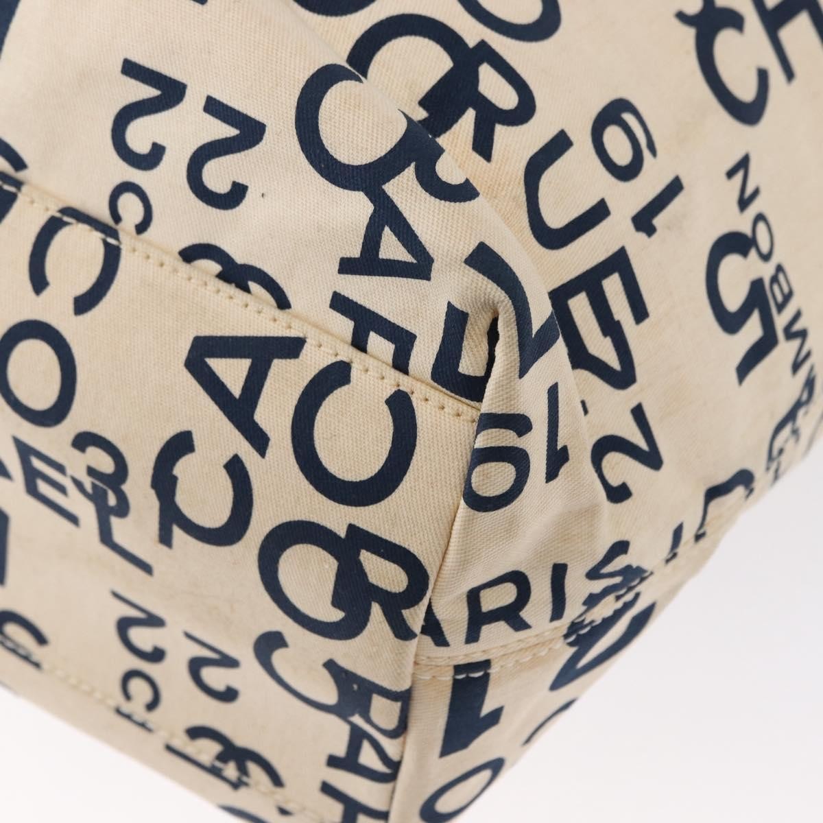 Chanel 31 Rue Cambon Beach Zip Tote Printed Canvas, NAVY, CANVAS, Tote bag