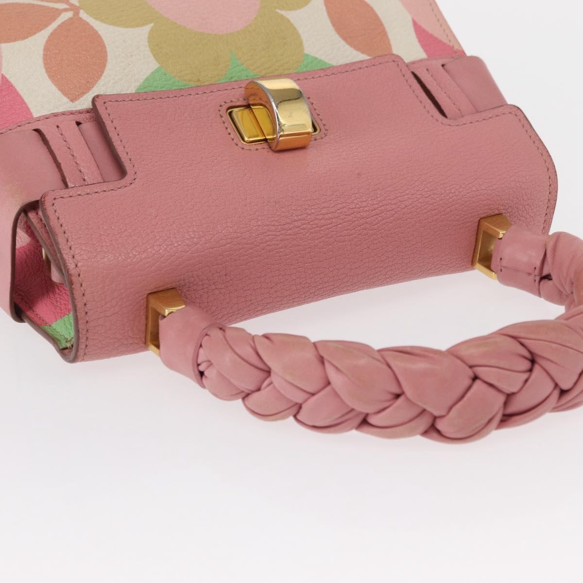 Miu Miu Click Convertible Satchel Leather, PINK, LEATHER, Handbag