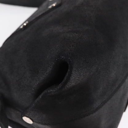 Celine Vintage Shoulder Bag Leather, BLACK, LEATHER, Shoulder bag