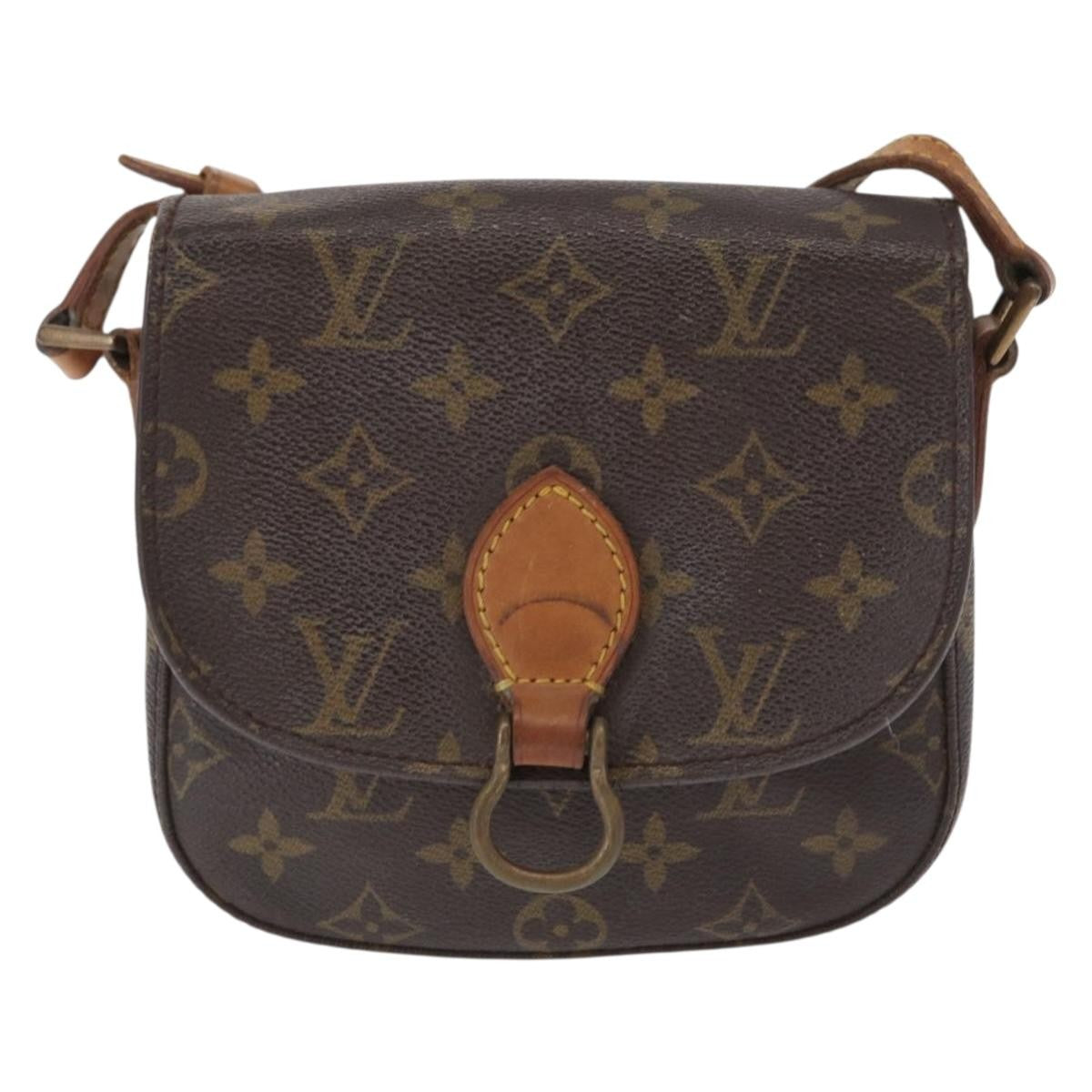Louis Vuitton Saint Cloud Handbag Monogram Canvas, BROWN, CANVAS, Shoulder bag