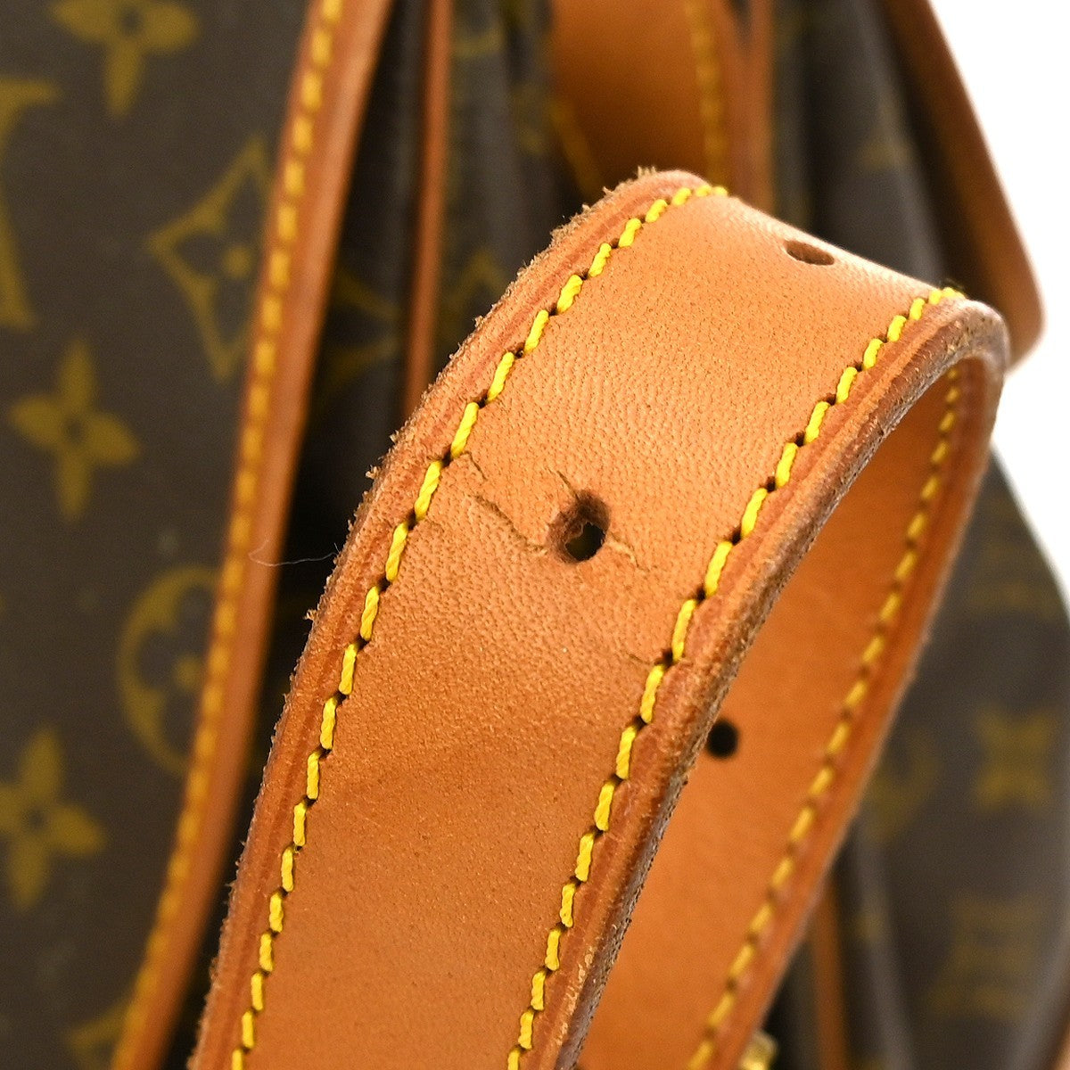 Louis Vuitton Saumur Handbag Monogram Canvas, BROWN, CANVAS, Shoulder bag