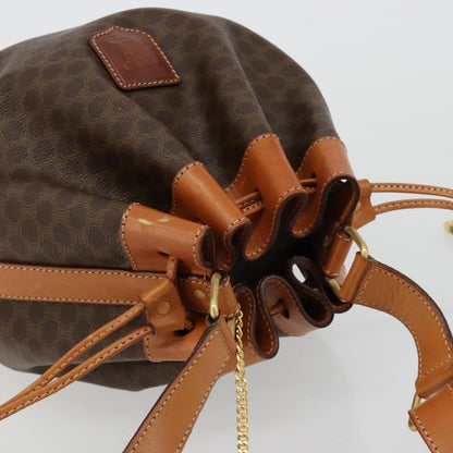 Celine Macadam Shoulder Bag PVC Leather, Brown, PVC, Shoulder Bag