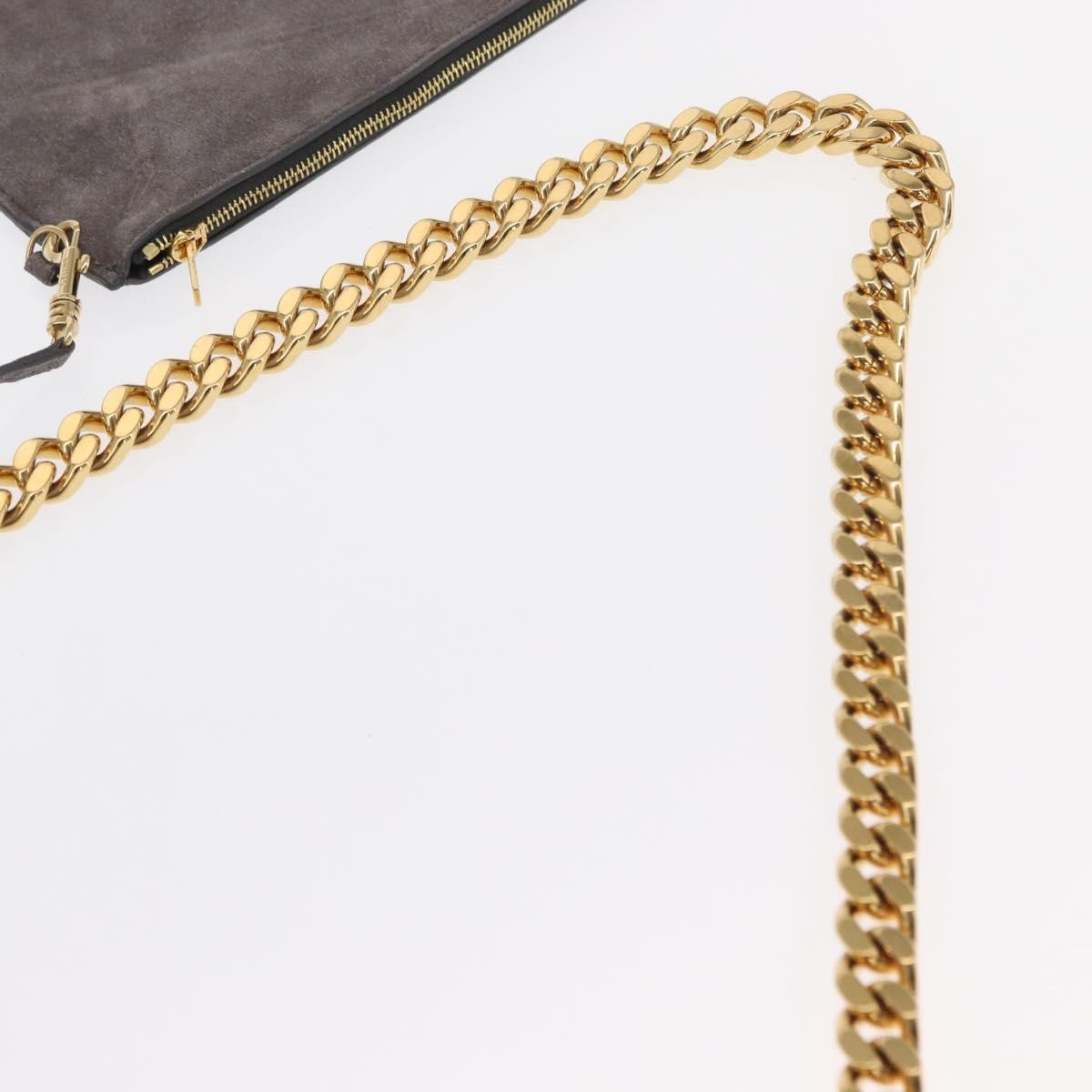 Celine Triomphe Chain Shoulder Bag Leather, MULTICOLOUR, SUEDE, Crossbody bag