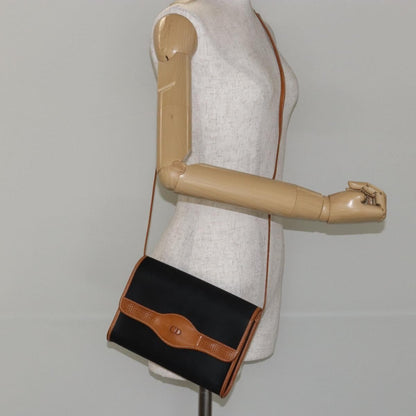 Christian Dior Vintage CD Logo Shoulder Bag Leather, BLACK, LEATHER, Shoulder bag