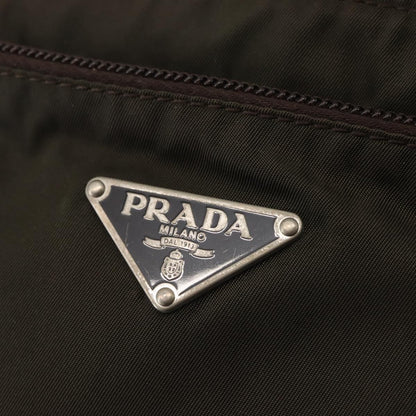 Prada Front Pocket Messenger Bag Tessuto, Khaki, Nylon, Shoulder Bag