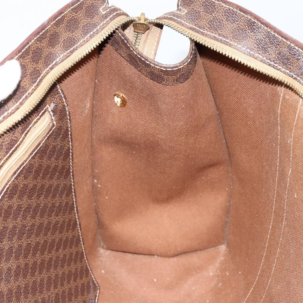 Celine Vintage Macadam Tote bag Canvas, BROWN, CANVAS, Tote bag