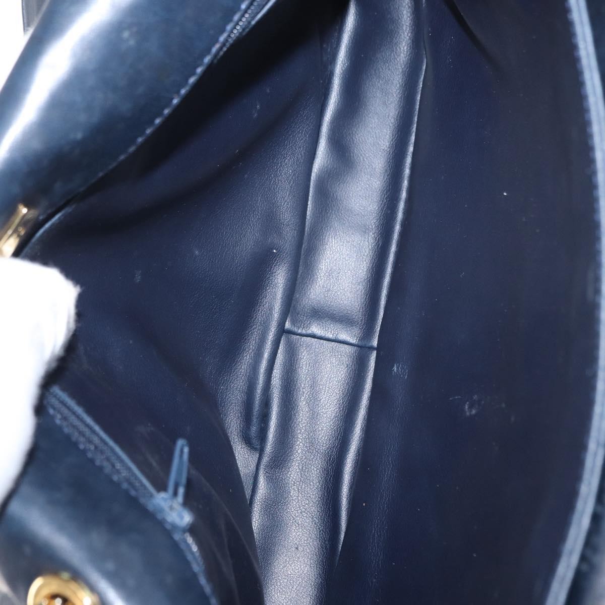 Bally Vintage Shoulder Bag Leather, Navy, Leather, Shoulder Bag