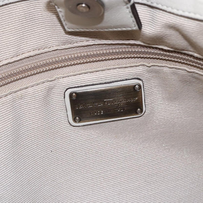 Salvatore Ferragamo Vala Handbag Leather, ECRU, LEATHER, Handbag