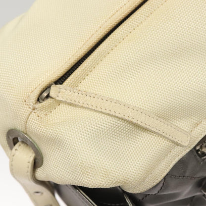 Chanel Biarritz Hobo Quilted Coated Canvas, SILVER, CANVAS, Shoulder bag