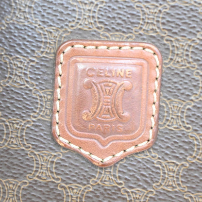 Celine Macadam Pochette Canvas and Leather, Brown, Canvas, Clutch