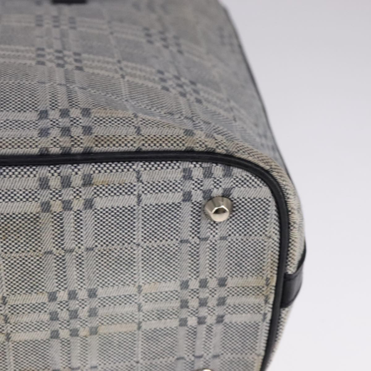 Burberry Nova Check Tote Canvas and Leather, GRAY, CANVAS, Tote bag
