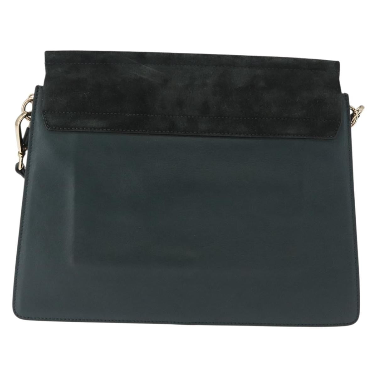Chloe Faye Shoulder Bag Leather and Suede, KHAKI, SUEDE, Shoulder bag