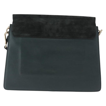 Chloe Faye Shoulder Bag Leather and Suede, KHAKI, SUEDE, Shoulder bag