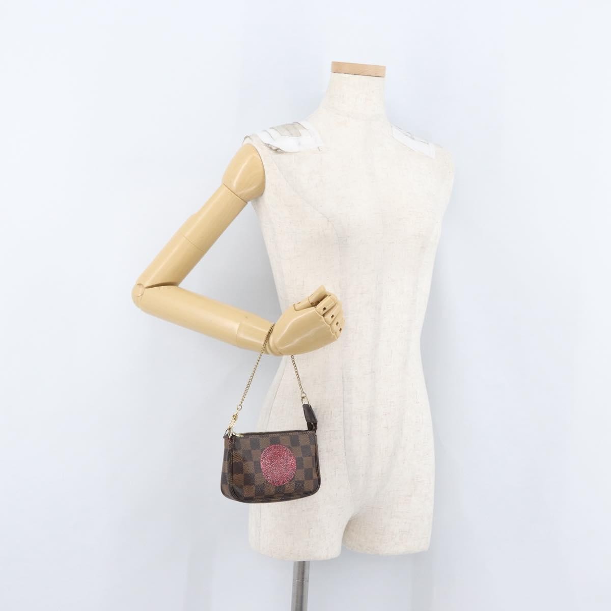 Louis Vuitton Pochette Accessoires Limited Edition Damier, BROWN, CANVAS, Clutche & pouche