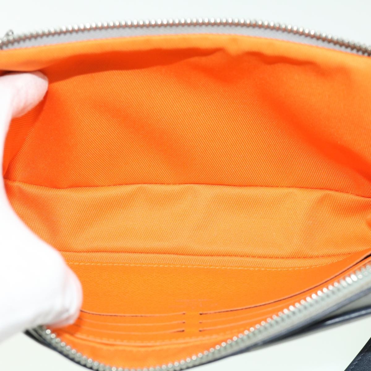 Louis Vuitton Alpha Clutch Limited Edition Monogram Satellite Canvas, SILVER, NYLON, Clutche & pouche