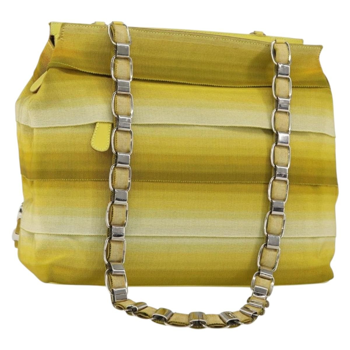 Salvatore Ferragamo Vala tote Canvas, YELLOW, CANVAS, Tote bag
