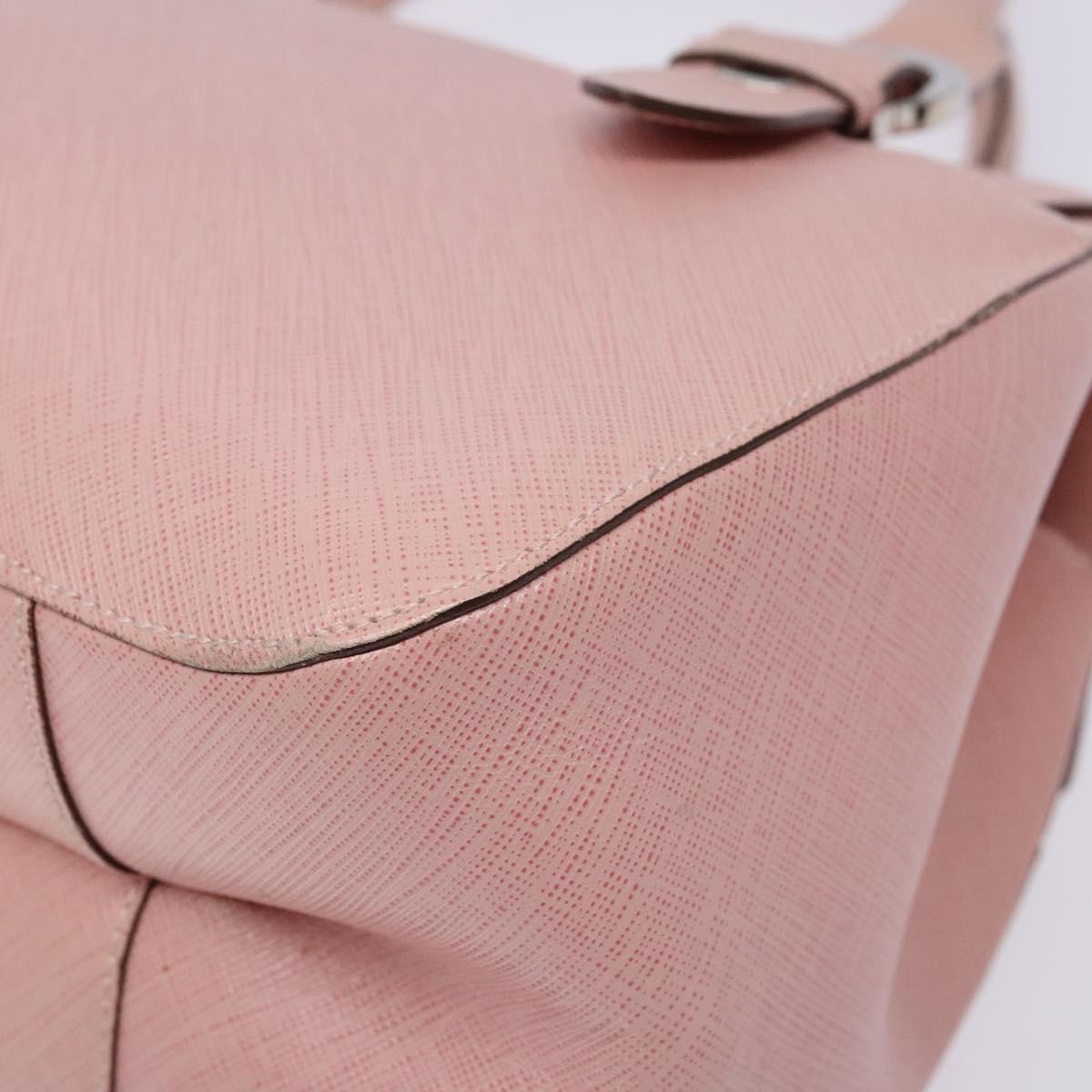 Salvatore Ferragamo Gancini handbag Leather, PINK, LEATHER, Handbag