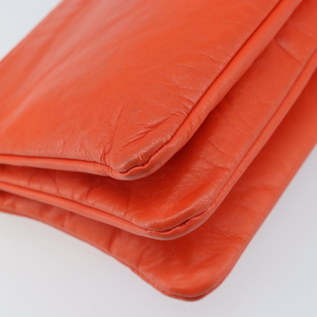 Celine Trio Crossbody Bag Leather, ORANGE, LEATHER, Shoulder bag