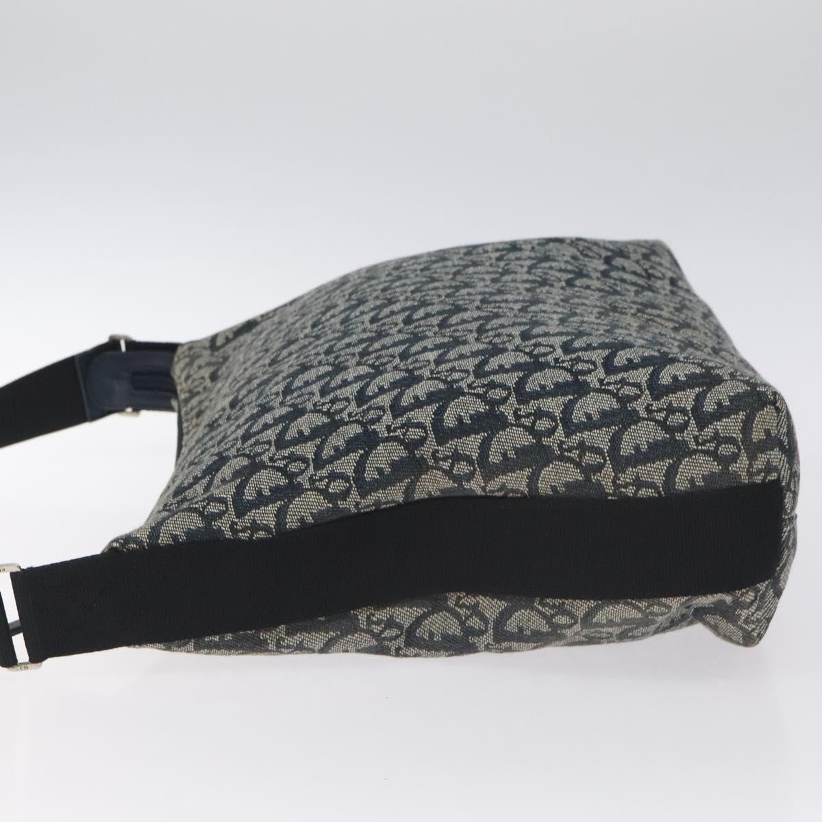 Christian Dior Vintage Trotter Messenger Bag Diorissimo Canvas, NAVY, CANVAS, Crossbody bag