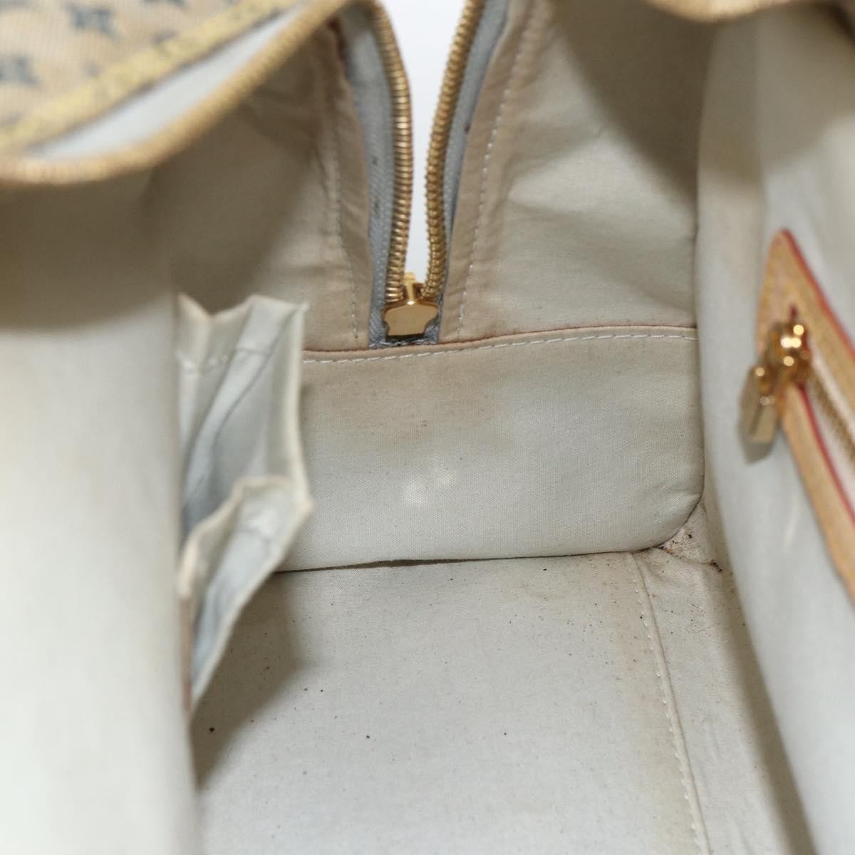 Louis Vuitton Marie Handbag Mini Lin, BLUE, CANVAS, Handbag