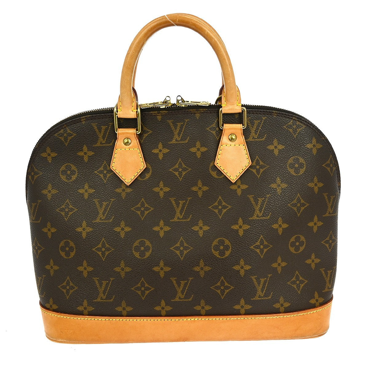 Louis Vuitton Alma Handbag Monogram Canvas, BROWN, CANVAS, Handbag