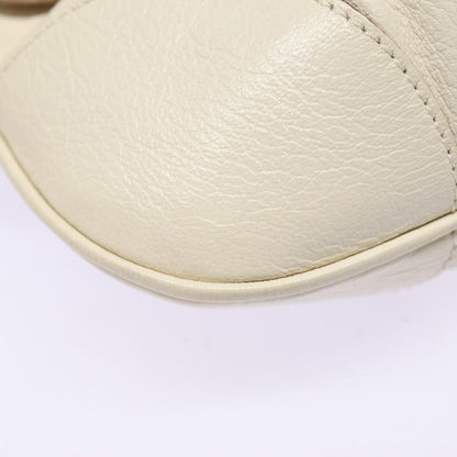 Salvatore Ferragamo Marisa Satchel Leather, WHITE, LEATHER, Handbag