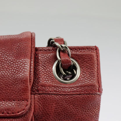 Chanel Lax Accordion Camera Bag Leather, RED, LEATHER, Shoulder bag