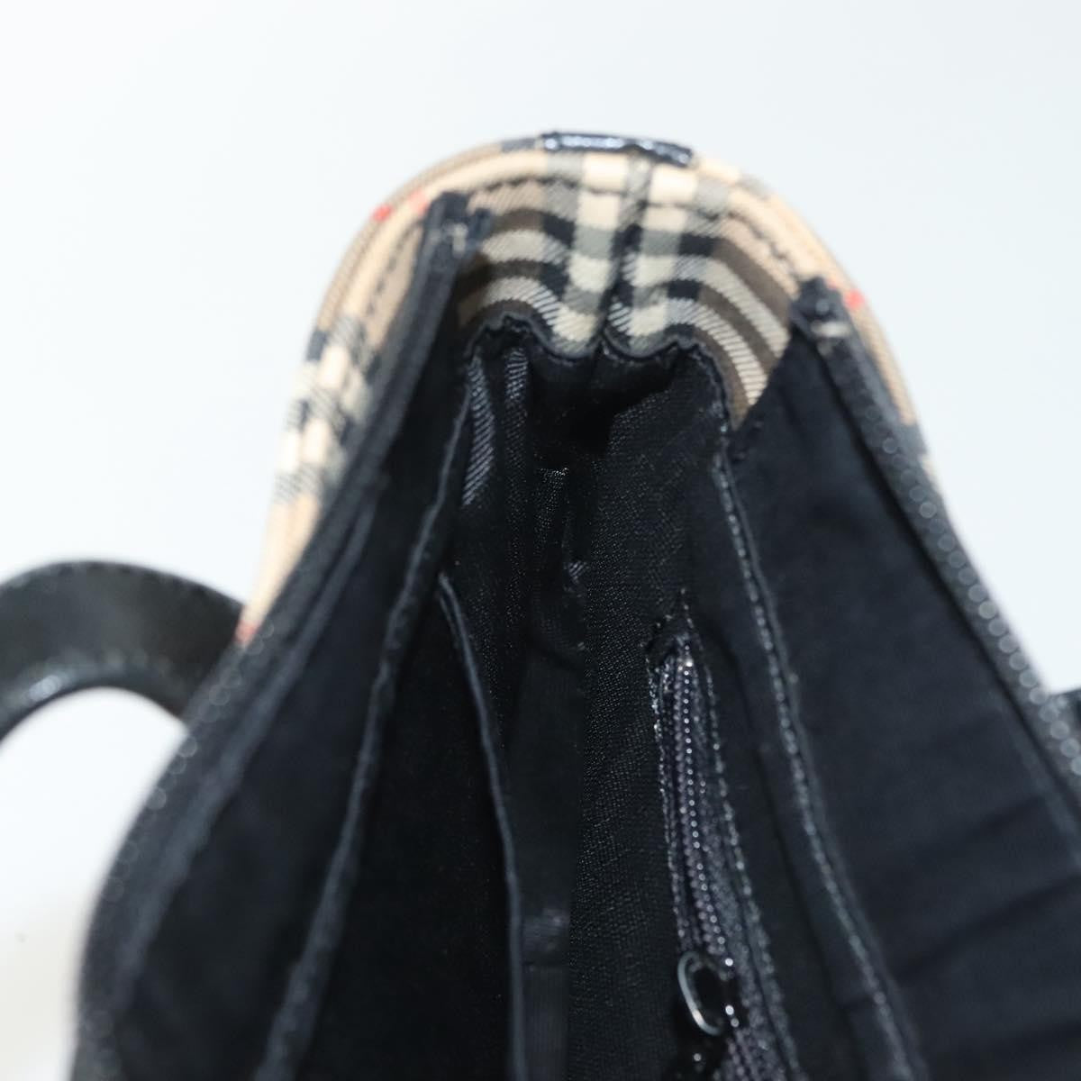 Burberry Nova Handbag Check Pattern, BEIGE, CANVAS, Handbag