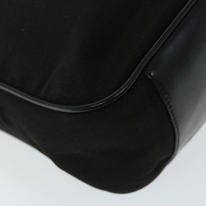 Gucci Vintage Bamboo Handle Bag Nylon, Black, Nylon, Handbag