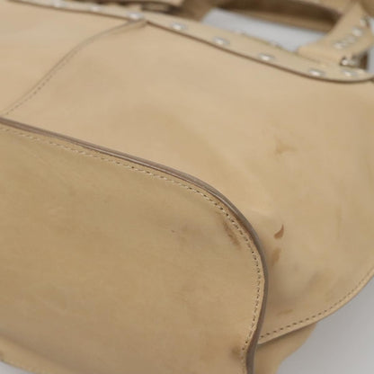 Celine Handbag Leather, BEIGE, LEATHER, Handbag