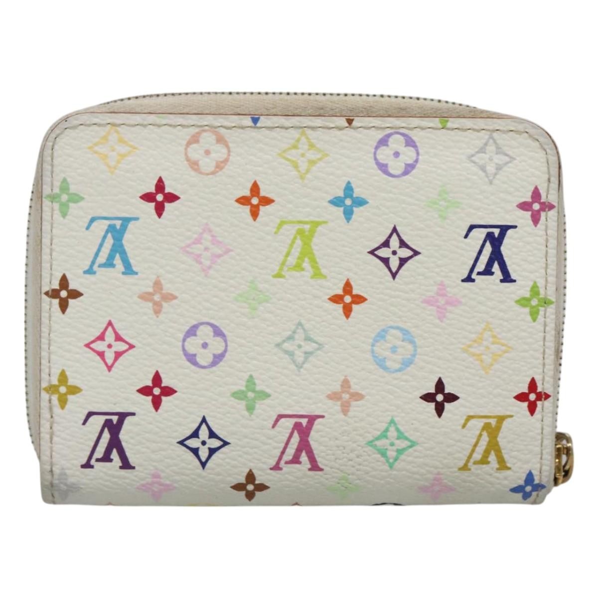 Louis Vuitton Porte-Monnaie Zippy Wallet Monogram Multicolor, White, Canvas, Wallet