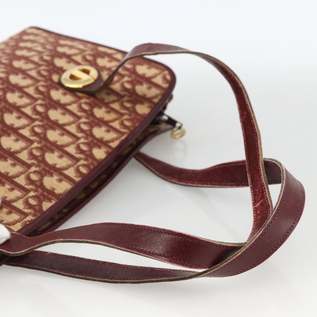 Christian Dior Vintage CD Trotter Handbag Canvas, RED, CANVAS, Handbag