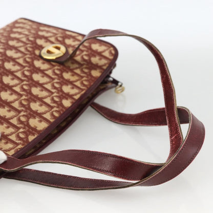 Christian Dior Vintage CD Trotter Handbag Canvas, RED, CANVAS, Handbag